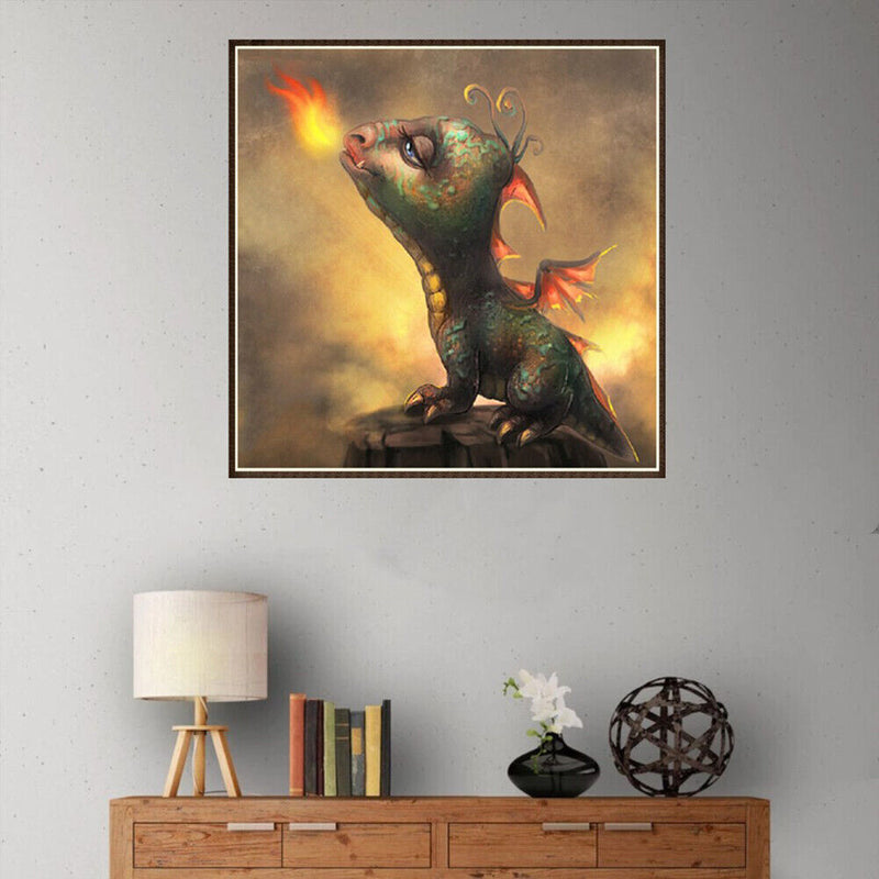 Dinosaur 5D Round Diamond Painting Embroidery DIY Needlework Cross Stitch/A