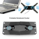 USB Powered Foldable Laptop Cooler with Double 60mm Fans for Notebook Computer