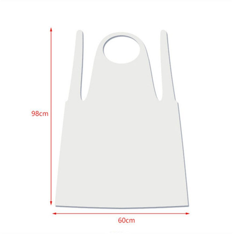 White Waterproof Body Protection Disposable Apron Cleaning Apron Plastic