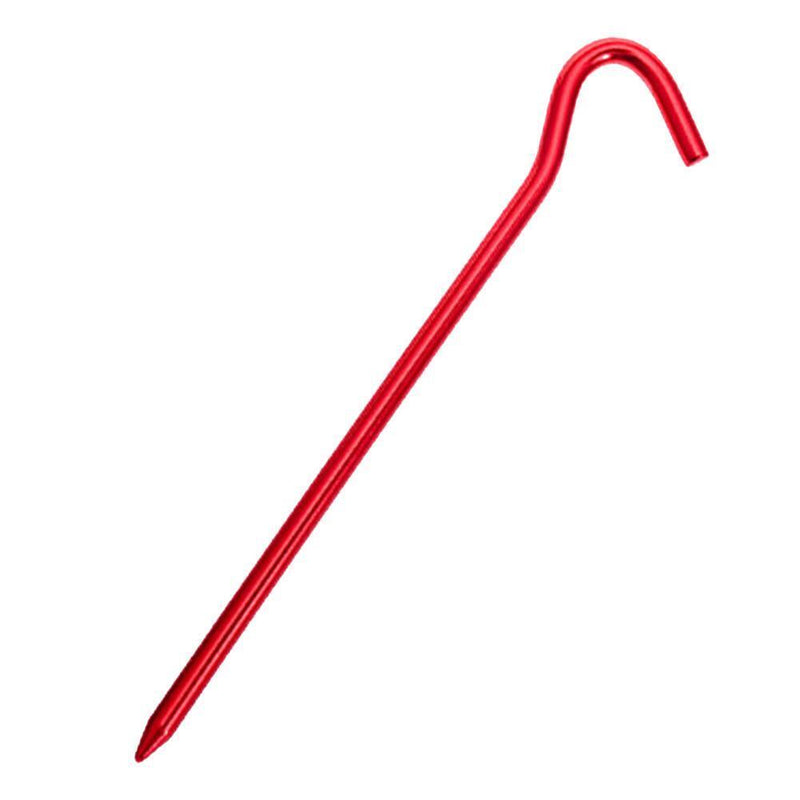 4pcs Tent Pegs with Hooks Garden Stakes Ground Nail for Awning Canopy (Red)