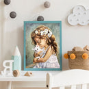 Little Girl Oil Paint By Numbers Kit DIY Acrylic Painting on Canvas Frameless