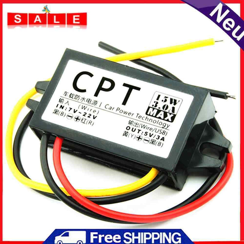 DC-DC Converter Regulator 12V to 5V 3A 15W Car Led Display Power Supply