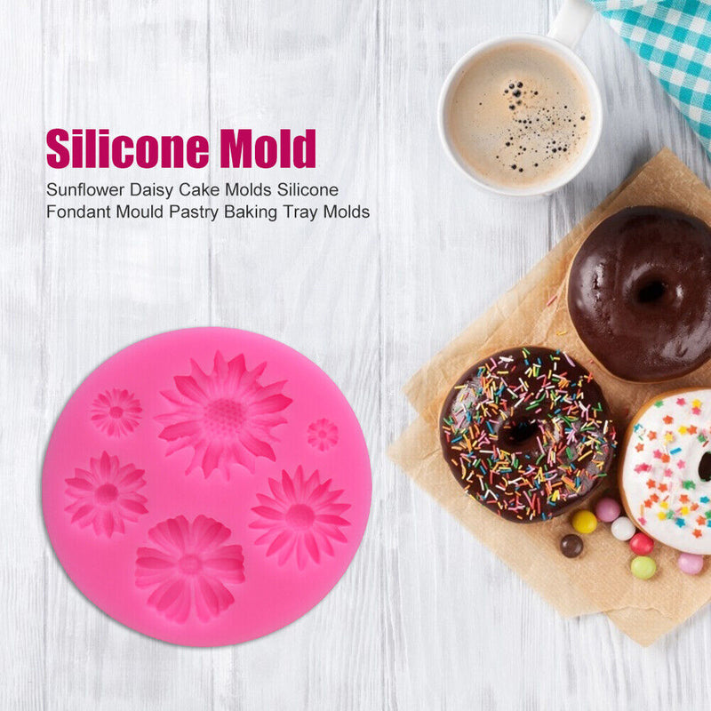 Sunflower Daisy Cake Molds Silicone Fondant Mould Pastry Baking Tray Molds Newly