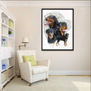 5D DIY Full Drill Diamond Painting Dogs Group Cross Stitch Embroidery Rhine