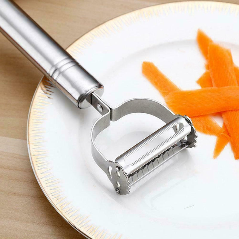 Carrot Fruit Slicer French Cutter Grater Steel Potato Vegetable Peeler A4P0