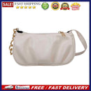 Fashion Handbags PU Underarm Bag Solid Color Tote Women Pleated Shoulder Purse