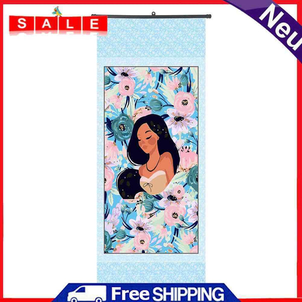 DIY Hand Painted Paint By Numbers Oil Canvas Pictures Girl in Flowers Kit Craft