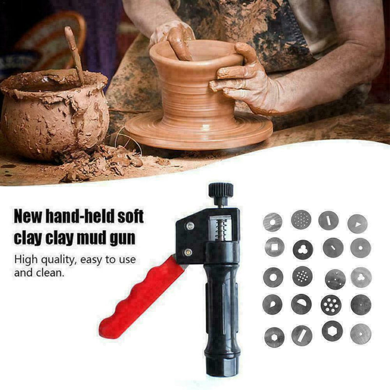 1* 20 Discs Clay Extruder Craft Gun Sculpey Sculpting-Tools Sugarcraft V2D7 C0J4
