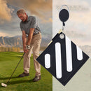 Golf Ball Cleaning Bag with Buckle Double-Sided Golf Wiping Towel (Black) Newly