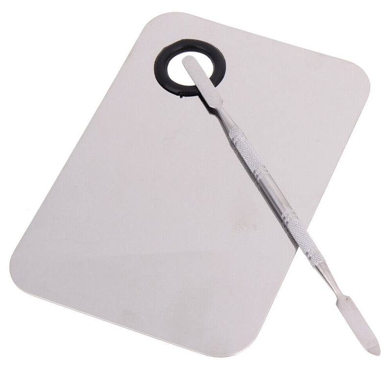 Stainless Steel Makeup Mixer Nail Art Polish Foundation Mixing Plate