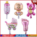 5pcs Mini Balloon Set Baby Boy Girl Foil Balloon Birthday Party Decor(Girl)