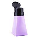 220ml Nail Polish Remover Liquid Bottle Empty Lock Pump Dispenser (Purple) Newly