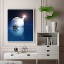Sea Moon Oil Paint By Numbers Kit DIY Acrylic Painting on Canvas Frameless