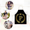 Letter P Aprons Household Cooking Cuisine Chef Dinner Apron Bib Anti Oil Splash