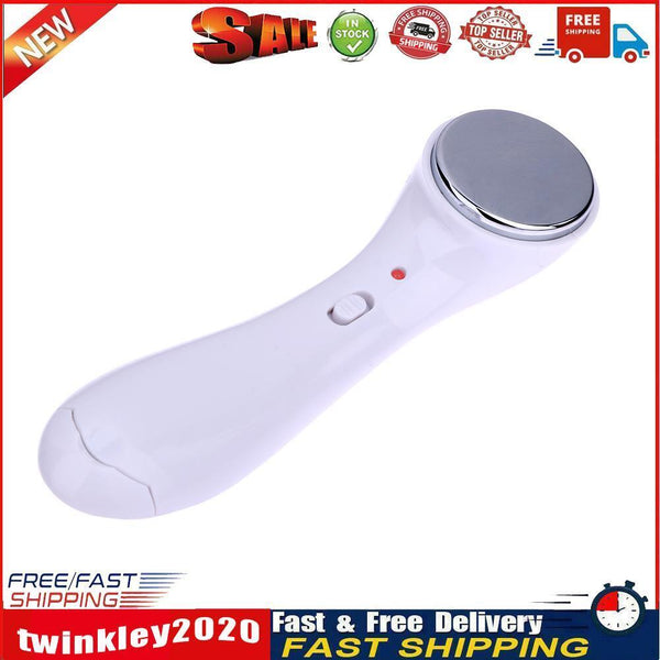 Ultrasonic Ion Face Lift Facial Beauty Device Ultrasound Massager (White) Newly