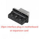 Motherboard USB3.0 19P/20P to TYPE-E 90 Degree Adapter Chassis Front Type C Port