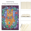 DIY Cat Special Shaped Diamond Painting 50 Pages A5 Drawing Book Sketchbook