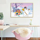 Full Poster Diamond 5D Round Drill Picture Painting Kit DIY Snowman and Friends