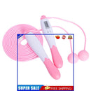 Jump Rope with Calorie Counter Fitness Cordless Corded Skipping Rope (Pink)