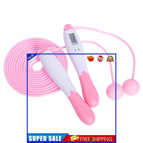Jump Rope with Calorie Counter Fitness Cordless Corded Skipping Rope (Pink)