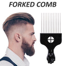 Wide Teeth Metal Comb Stainless Steel Hair Cutting Styling Barbers Trimming