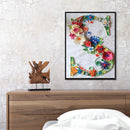 5D DIY Full Round Drill Diamond Painting Flower Letter Mosaic Kit Hanging G