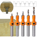 Woodworking Countersunk Drill Cone Drill Counterbore Drill Bit (5pcs/set) Newly