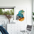 Frameless Painting By Numbers Gingko Leaves DIY Handmade Drawing On Canvas Craft