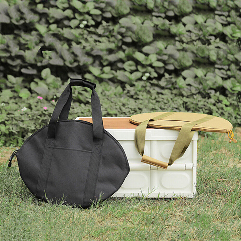 Outdoor Cast Iron Pot Storage Bags Cookware Frying Pan Organizer (Black) Newly