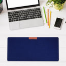 Office Computer Desk Mat Keyboard Felt Laptop Cushion Mouse Pad (Navy Blue)