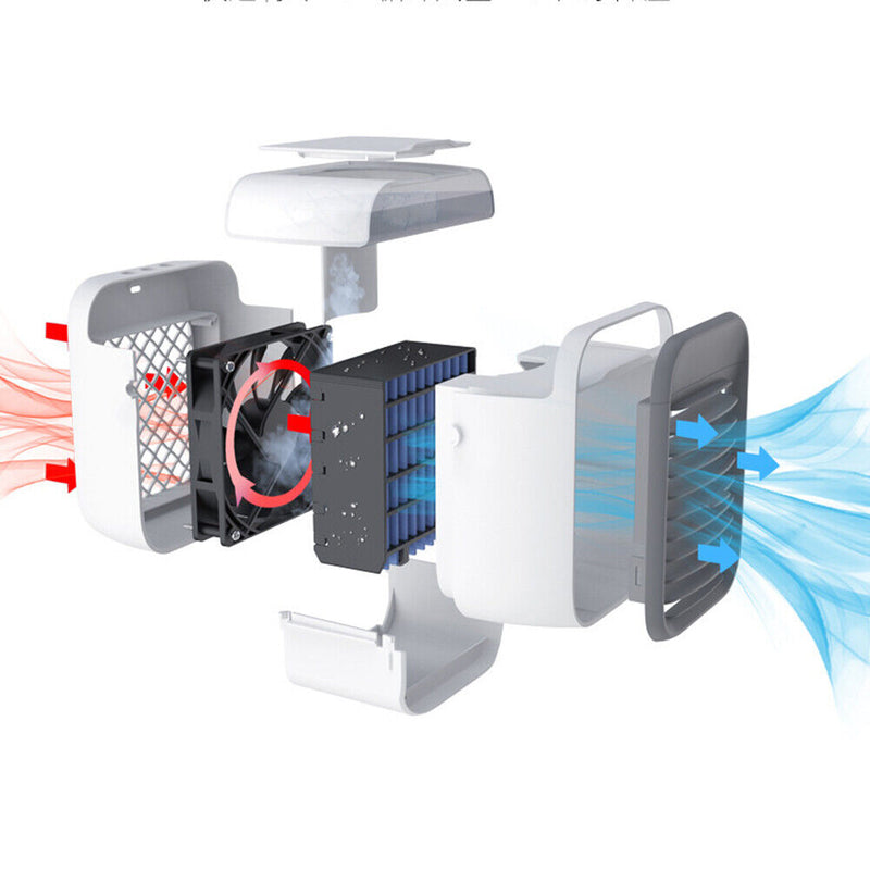 3 in 1 Desk Air Conditioner Summer Water Cooling Air Cooler Fan for Home Office