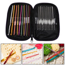 22Pcs Aluminum Crochet Hook Needles Knitting Weaving Crafts Yarn Sewing Tools Str