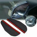 2* Carbon Fiber Black Car SUV Rear View Side Mirror Rain Guard Visor D7O1