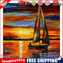 Sunset Sailboat Oil Paint By Numbers Kits Canvas Picture DIY Wall Art Craft