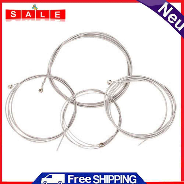1 Set of 4 PCS String Bass Guitar Parts 4 Steel Strings Diameter 0.1"/0,