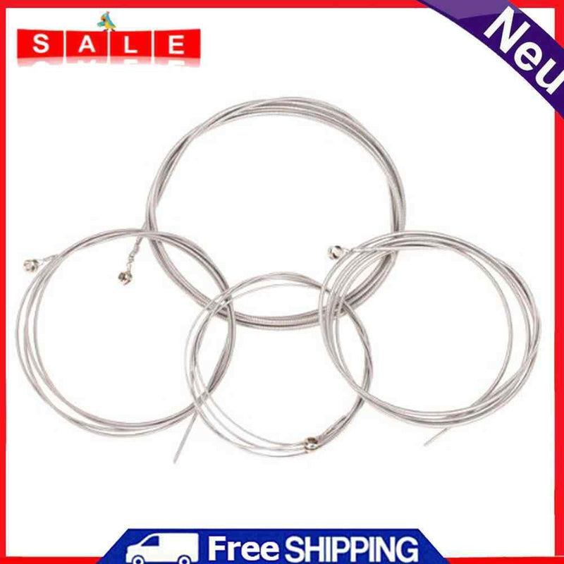 1 Set of 4 PCS String Bass Guitar Parts 4 Steel Strings Diameter 0.1"/0,