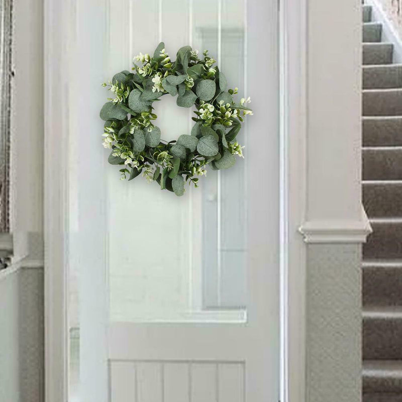 Christmas Olive Leaf Eucalyptus Wreath Leaves Garland Decoration Ornaments M1O8