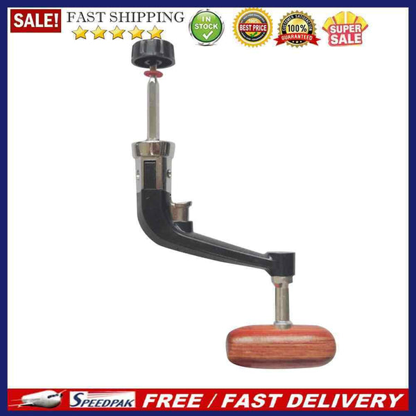 Foldable Spinning Reel Handle Metal Fishing Wheel Rocking Arms Wooden Grip Kn