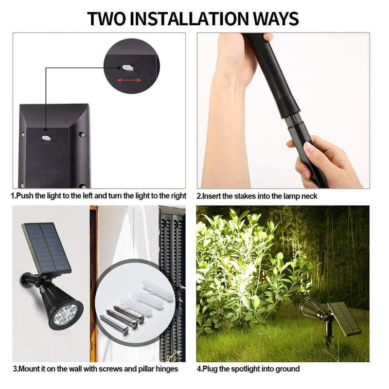 Waterproof LED Solar Lawn Lamp Spike Light Control Garden Path (Cool White)