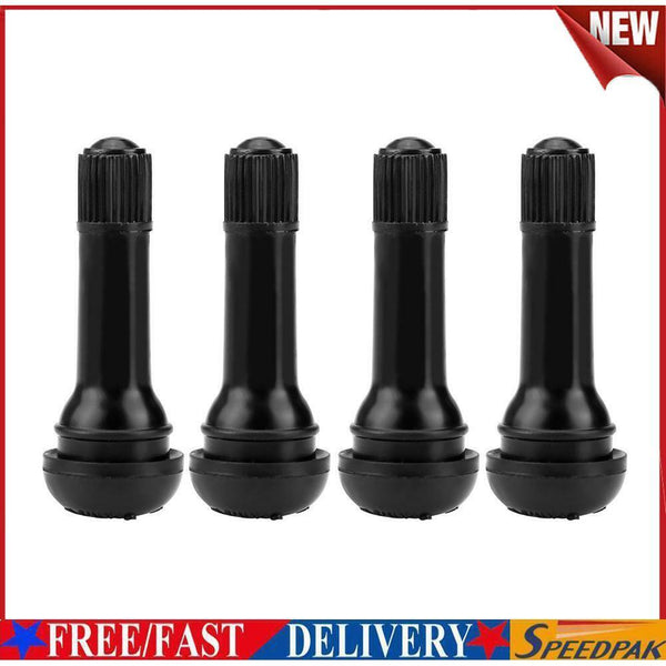 4pcs Rubber TR414 Snap-in Car Wheel Tubeless Tyre Valve Stems Dust Caps #F