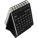 Mini Desk Calendar 2021, 12 Months Flip Table Schedule Planner (Black)
