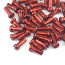 50pcs Metal Nipples for 14G 2mm Spokes Mountain Bike Cycling Parts (Red) Newly
