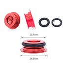 CNC MTB Road Bike Hollow Crank Cap Aluminum Crankset Screw Covers (Red)