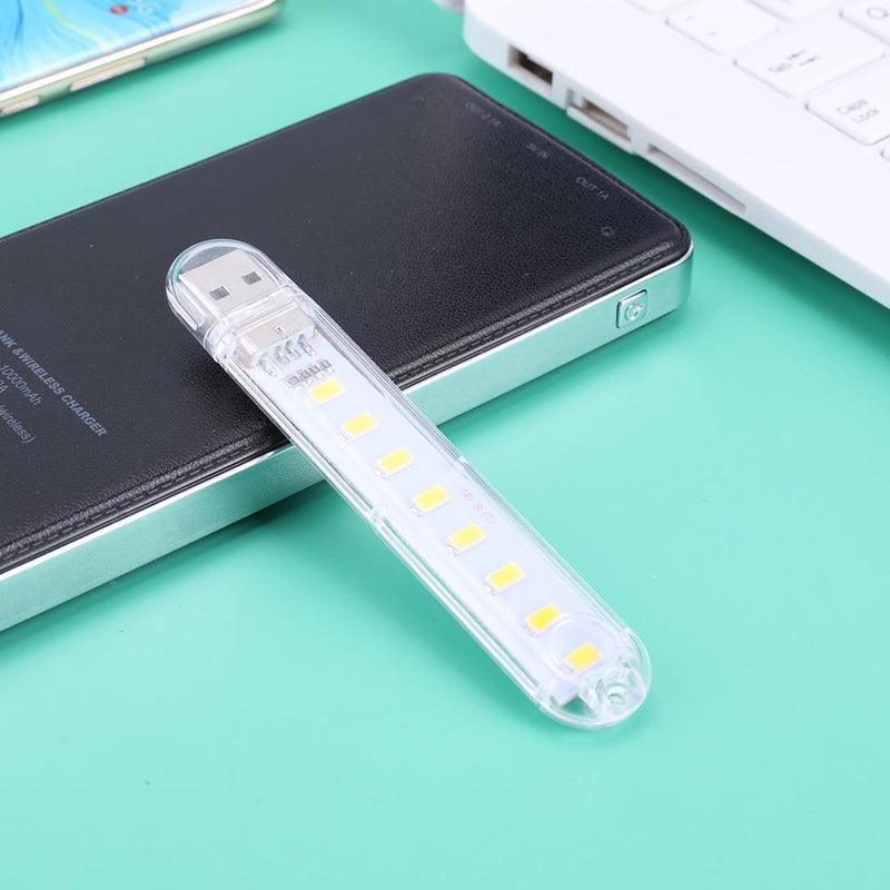 Mini Portable USB Book Light Bright Reading Lamp for Laptop (Yellow 8LED)