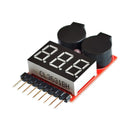 Tester 1S-8S Alarm Buzzer Lipo Battery Monitor Battery Low RC Voltage Display