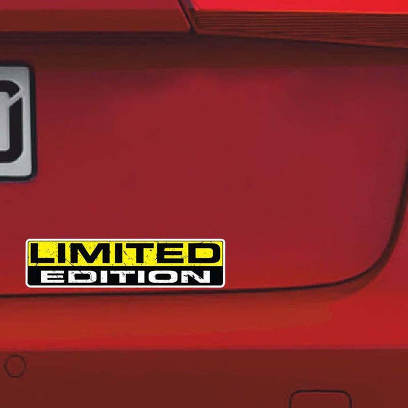 2pcs Car Stickers 15x3cm LIMITED EDITION Funny Reflective Vinyl Decals