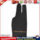 Billiards Three Fingers Glove Left Hand Billiard Glove Free Size (Black) Newly