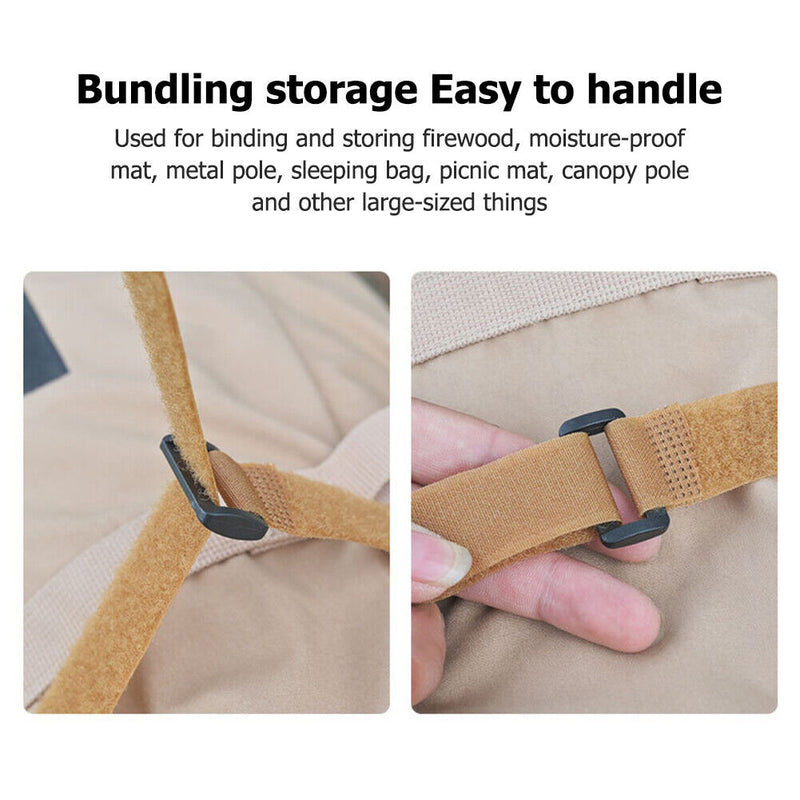 2x Nylon Fixing Strap Adjustable Quick Release Outdoor Tent Hiking Luggage Belts