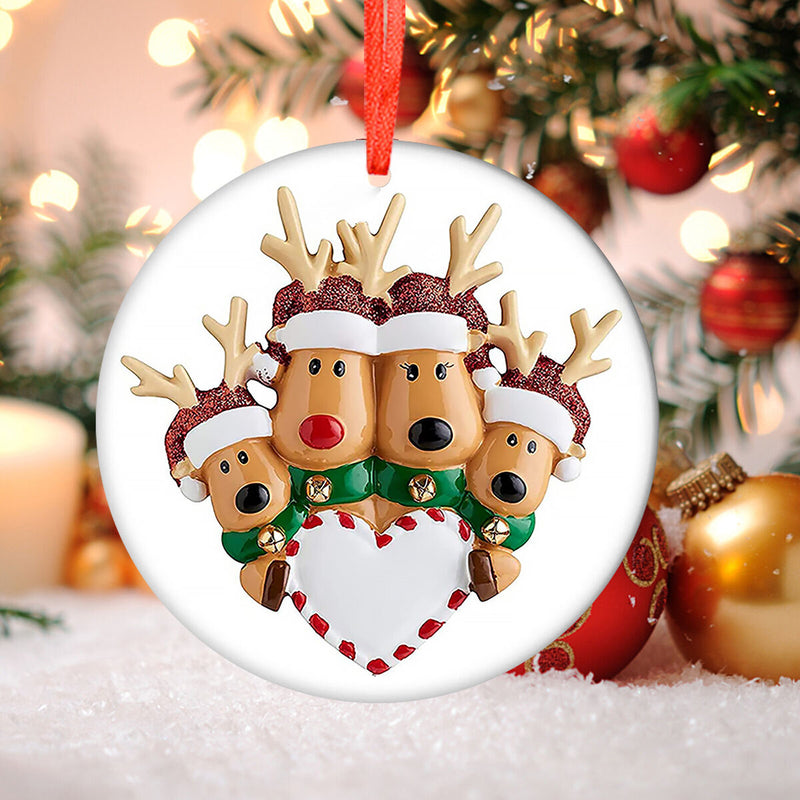 Reindeer Family Christmas Tree Ornament Assorted Christmas Fawn Pendants Gift