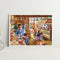 Hand Painted on Canvas DIY Dessert Market Oil Paint By Numbers Drawing Kit Craft